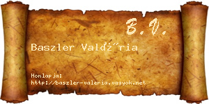 Baszler Valéria névjegykártya